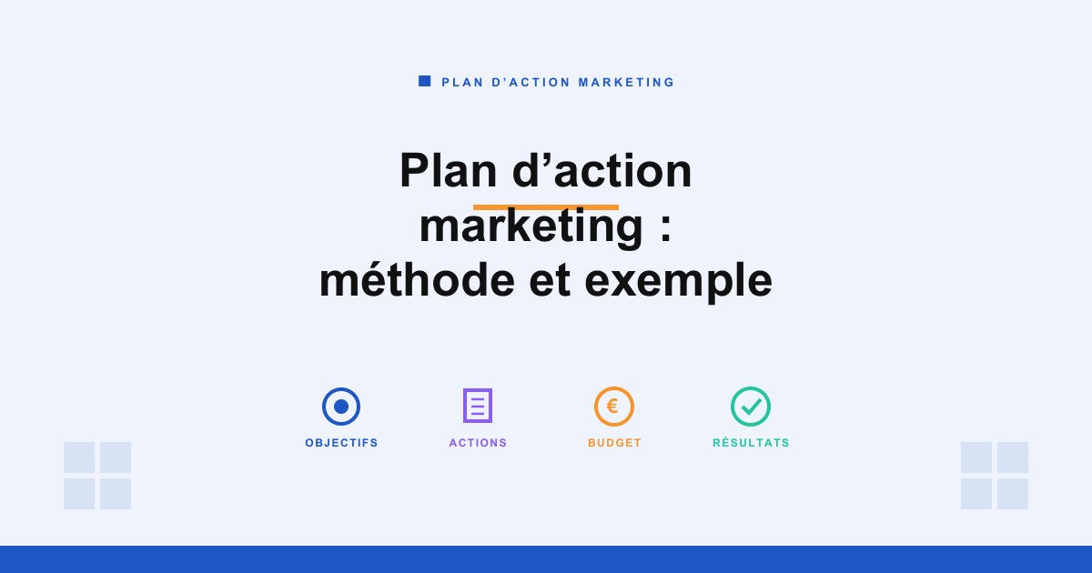 Plan d'action marketing : objectifs, actions, budget et résultats, méthode et exemple