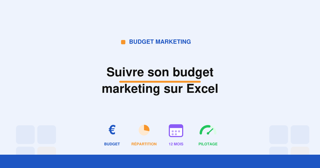 Couverture de l'article suivre son budget marketing sur Excel, Marketing Template