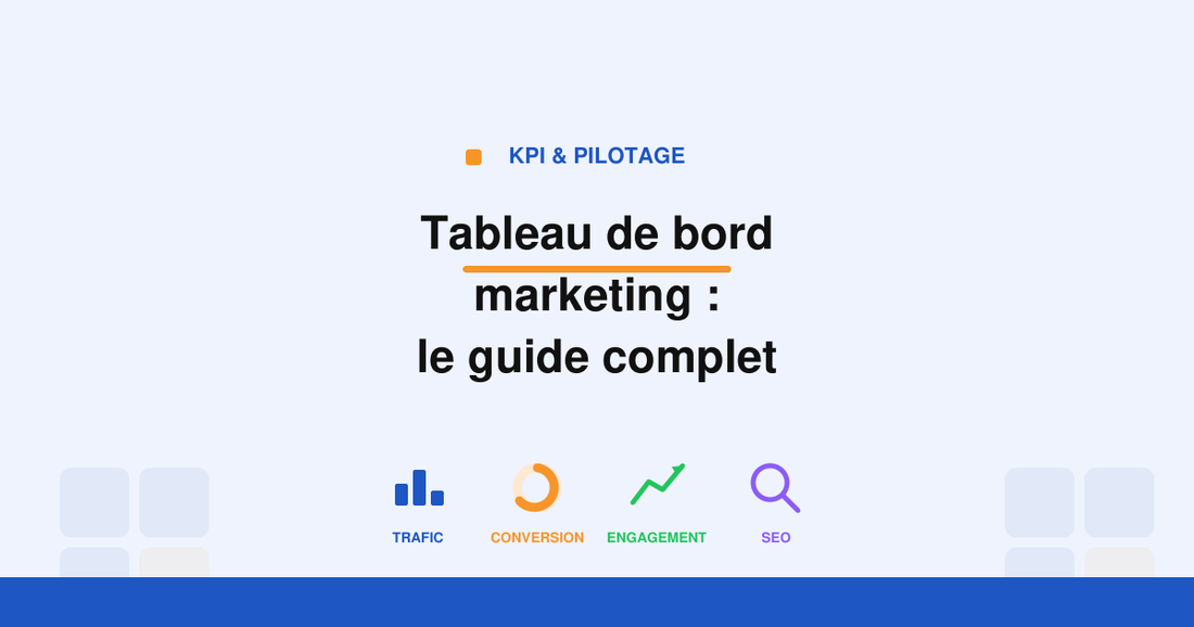 Couverture de l'article tableau de bord marketing, le guide complet, Marketing Template