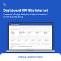 Dashboard KPI site internet sur Looker Studio, vue d'ensemble connectée à Google Analytics 4