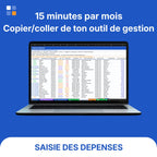 Saisie dépenses marketing Excel import mensuel copier-coller